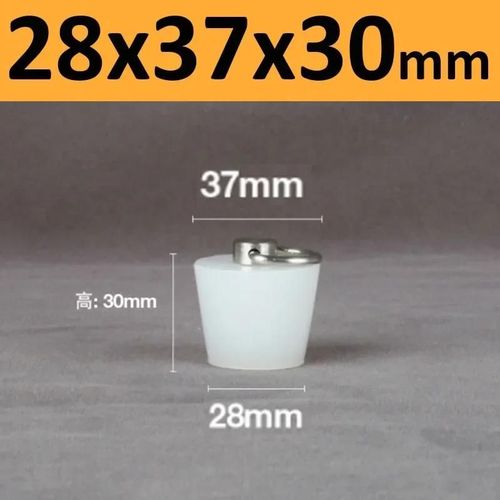 Bouchons Coniques En Caoutchouc De Silicone Avec Poigne En Acier En Forme De D,Haute Temprature,Clair,Peinture De Galvanoplastie,Bouchons De Bancs - Type 28x37x30mm-1pc