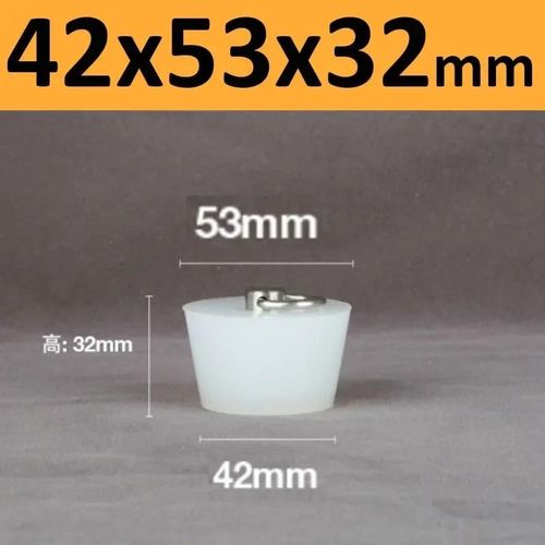 Bouchons Coniques En Caoutchouc De Silicone Avec Poigne En Acier En Forme De D,Haute Temprature,Clair,Peinture De Galvanoplastie,Bouchons De Bancs - Type 42x53x32mm-1pc