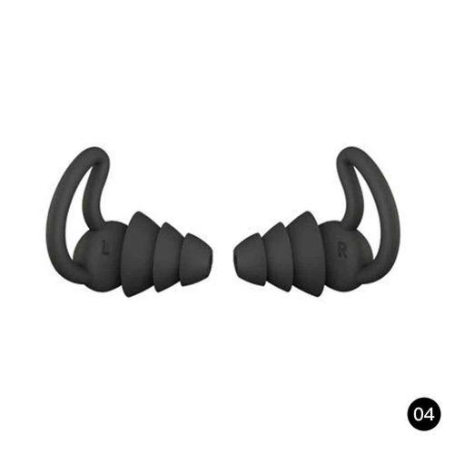 Bouchons D'oreille Anti-Bruit Rutilisables,Rduction Du Bruit,Silicone Sr,Adapt Pour Dormir,Course,Tir,Voyage - Type A-3 Layer Black