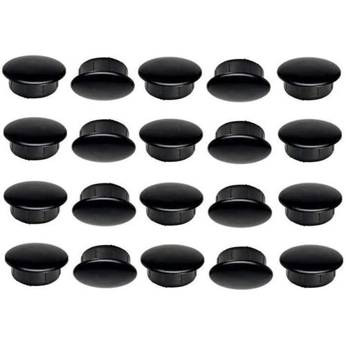 Bouchons En Plastique - Non Spcifi - Rond - Diamtre 8mm - Lot De 20 - Couleur Noire