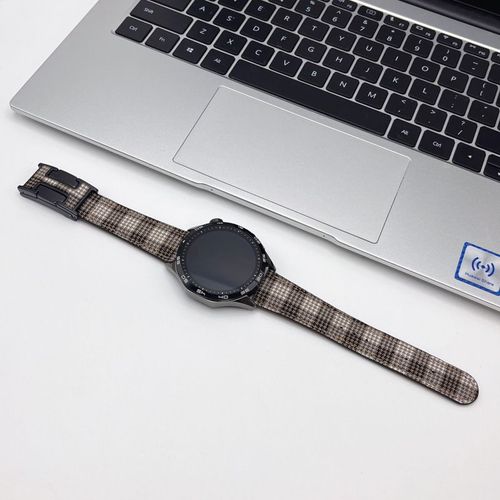 Boucle En H Motif Litchi Motif Anglais Cuir Aspiration Magntique Adapt Pour Gt4 Huawei Watch Gt5 Bracelet De Montre Gt3/Watch2pro-Kaki - Compatible Avec : Huawei Gt5-46 Mm