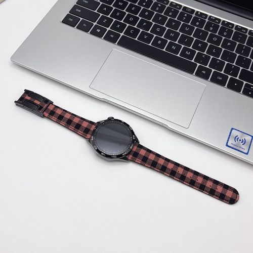 Boucle En H Motif Litchi Motif Anglais Cuir Aspiration Magntique Adapt Pour Gt4 Huawei Watch Gt5 Bracelet De Montre Gt3/Watch2pro-Rouge Aubpine - Compatible Avec : Huawei Gt3pro-46 Mm