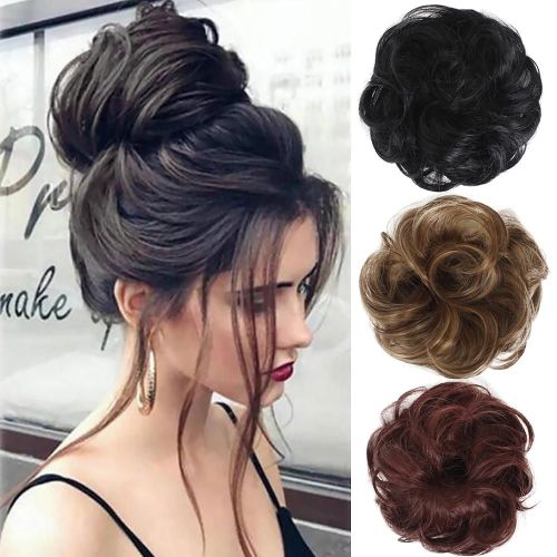 Boucl Scrunchie Chignon Femmes Cheveux Chignon Extension Ondul Boucls Dsordre Perruque Mariage Marie lastique Postiche Pour Cheveux Chignon Queues De Cheval