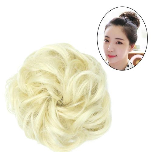 Boucl Scrunchie Chignon Femmes Cheveux Chignon Extension Ondul Boucls Dsordre Perruque Mariage Marie lastique Postiche Pour Cheveux Chignon Queues De Cheval