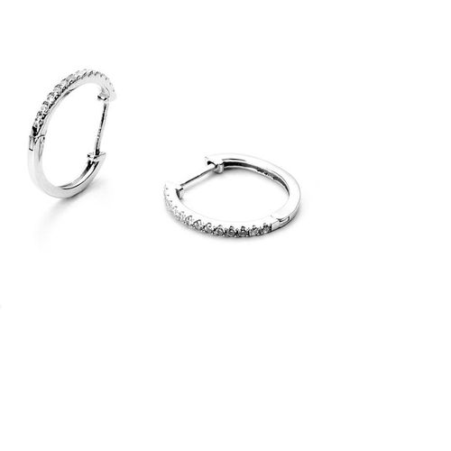 Boucles D'oreille Femme Bijou 4us Cesare Paciotti Shiny Circle ?L?Gant Cod. 4uor3214w 4us Cesare Paciotti