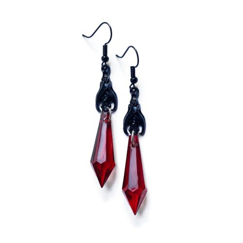Boucles D'oreilles  Breloques Chauve-Souris Gothique Pour Femmes, Gland En Cristal Rouge, Bijoux De Sorcire  La Mode, Cadeau Pour Filles, Pendentif Chauve-Souris Sombre, Nouvelle Tendance, 2022
