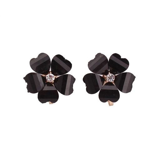 Boucles D'oreilles  Clip En Forme De Fleur Corenne Pour Femmes,Sans Piercing,Couleur Or Plaqu Argent, La Mode