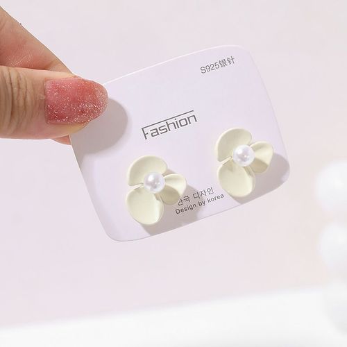 Boucles D'oreilles  Fleurs Blanches Pour Femmes, Imitation De Perle, Mode Corenne, Jolis Accessoires, Nouvelle Mode, Bijoux 2023