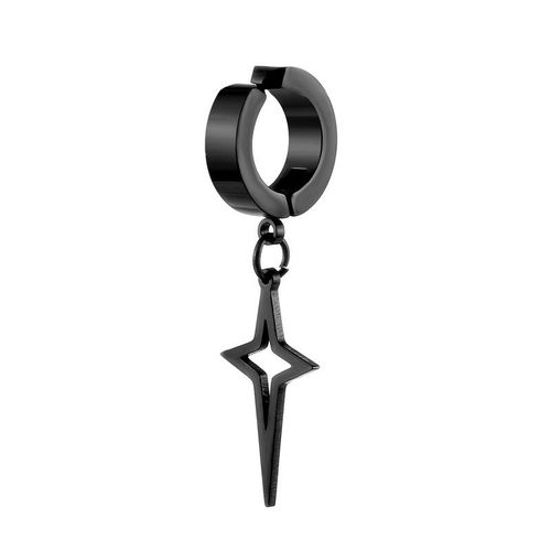 Boucles D'oreilles  Rinitialisation Noir Unisexe En Acier Inoxydable,Bijoux Gothiques,Pendentif Gomtrique,Triangle,toile,Punk,Homme,Femme,1pc