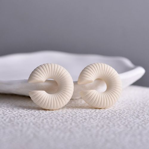 Boucles D'oreilles  Rinitialisation Rond Simple En Forme De C Pour Femme,Accessoire En Acrylique,Rouge,Bleu,Noir,Rose,Sans Cartilage Perc,Observateur,Manchette D'oreille,1 Paire