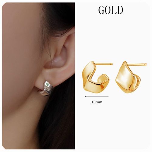 Boucles D'oreilles  Tige En Argent Regard 925 En Forme De C Pour Femmes, Piercings D'oreille Cz, Cadeau De Bijoux Exquis, Mode Simple Corenne