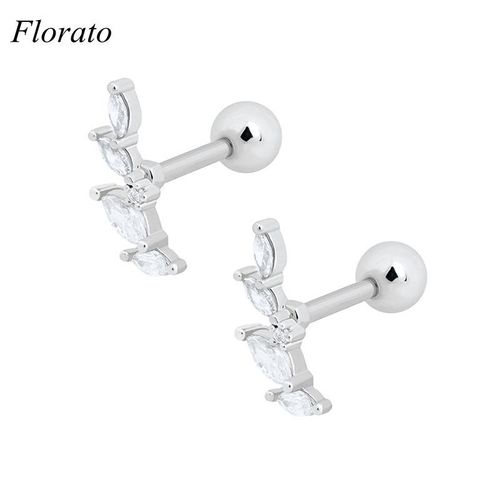 Boucles D'oreilles  Tige En Argent Regard 925 Pour Piercing Au Cartilage, Cristal Gomtrique Dlicat, Contre-Indiqu, Boucles D'oreilles En Zircone, Bijoux De Fte Et De Mariage, Mode