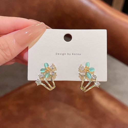 Boucles D'oreilles  Tige Fleur Douce Pour Femmes, Opale De Temprament, Biscuits, Bijoux De Fte De Mariage, Cadeaux lgants, Nouveau