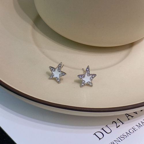 Boucles D'oreilles Asymtriques En Argent Pour Femmes,Astronome Spatial Mignon,Plante Opale,Document En Argent,Beaux Bijoux Piercing D'oreille Simples