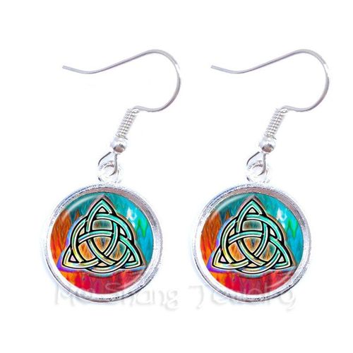 Boucles D'oreilles Avec Motifs De Harpe Celts, Bijoux Faits  La Main, Talisman Et Traitement Des Blessures, Souvenir De Religion Et De Croyance