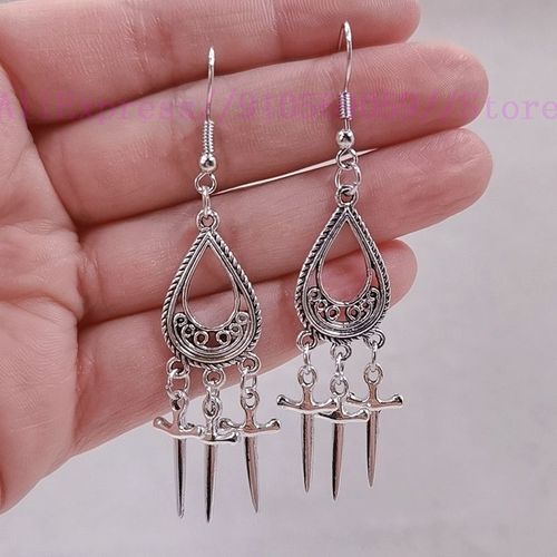 Boucles D'oreilles Avec Pendentif De Paume De Style Punk, Boucles D'oreilles  pe, Boucles D'oreilles  Main, Mains Victoriennes Avec Bijoux De Sorcire En Cristal Noir