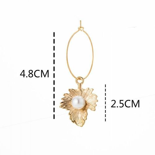 Boucles D'oreilles Bohmiennes Faites  La Main Pour Femmes, Longues,  La Mode, Avec Feuilles D'abricot, Rouge, Perle, Gomtrie Sauvage, Vente En Gros