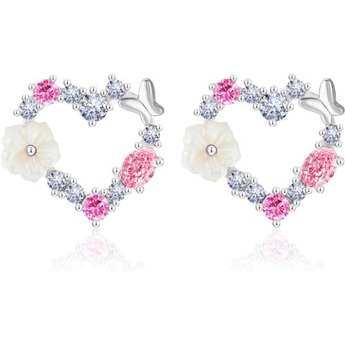 Boucles D'oreilles Clous En Or Pour Femme,Boucles D'oreilles Filles Plaques Or 18 Carats Avec Perles De Fleurs Pour Fte,Mariages.[X2204]