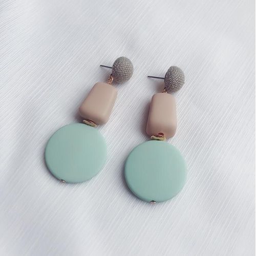 Boucles D'oreilles Corennes En Tissu, Bijoux  La Mode, Pendentif Rond, Carr, Long, Dclaration De Couleur Chaude, Nouveau Design 2020