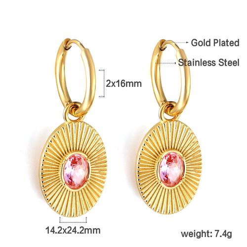 Boucles D'oreilles Croles De Forme Narpour Femmes, Pendentif Pendentif Design De Luxe, Vert, Rose, Cubique, Contre-Indiqu, Gnrateurs De Clips Ronds En Acier, Tendance 2023