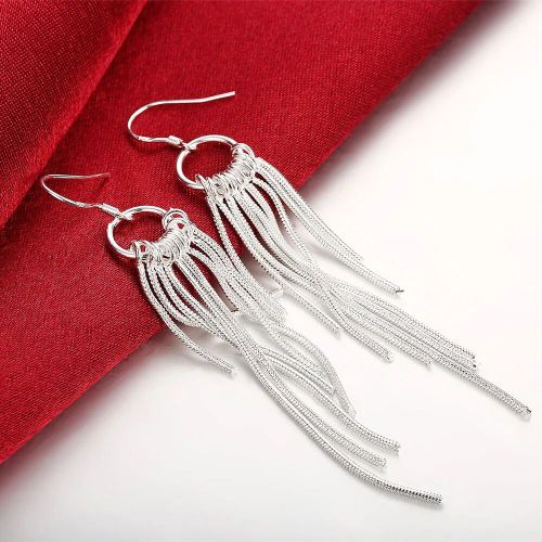 Boucles D'oreilles Croles En Argent Pour Femmes,Boucles D'oreilles Simples,Cercle Rond,Bijoux De Charme De Fianailles De Mariage,Qualit Suprieure,Mode