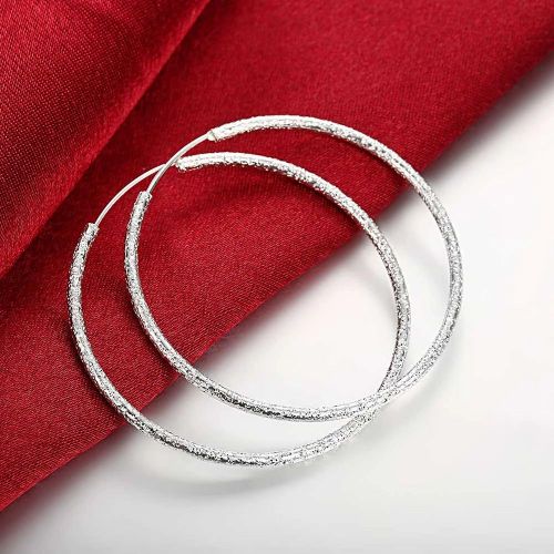 Boucles D'oreilles Croles Rondes Simples En Argent Regard 925 Pour Femmes,Bijoux De Charme De Fianailles De Mariage,Qualit Suprieure,Mode