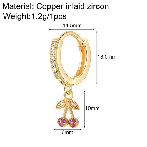 Boucles D'oreilles De Style Bohme Pour Femme, Bijoux En Forme De Fruit, Non-Dangle, Or, Document, Cerceau, Mignon, Equation, Orange, 1 Pice, 1mes, Mode Corenne, Nouveaut