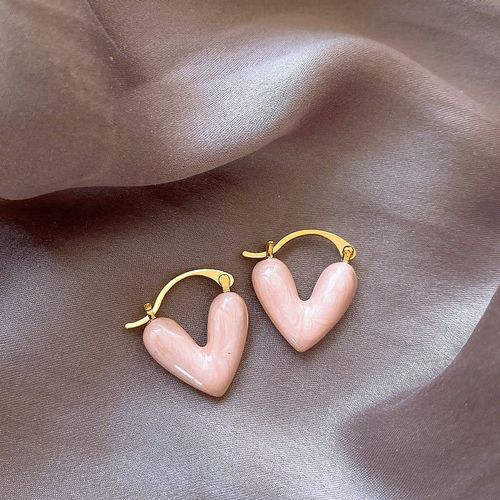 Boucles D'oreilles lgantes En Mtal Pour Femmes, Goutte D'huile Blanche, Goujon D'amour Exquis, Cadeaux De Bijoux, Mode Corenne, Luxe Abordable, 2023