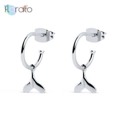 Boucles D'oreilles En Argent 925 Vritable Pour Femmes, Pendentif En Forme De Queue De Poisson, Avion, Boucles D'oreilles Pour Filles, Piercing Os, Petite Arte