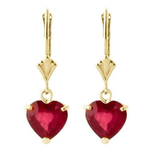 Boucles D'oreilles En Argent Et Or Rose Pour Femmes, Pendentif En Forme De CUr En Zircon Rouge, Cadeau De Mariage