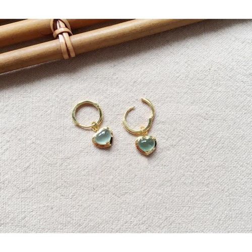 Boucles D'oreilles En Argent Incrust De Glace, Bleu Transparent, Calcdoine D'eau, Charme Cratif Rtro, Bijoux En Argent Pour Femmes, Nouvelle Collection