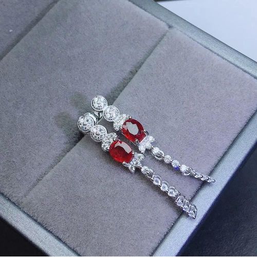 Boucles D'oreilles En Argent Sterling 925 Incrust De Rubis Naturel, Bijoux Fins, Populaire Pour Femmes, Support De Dtection, Mode