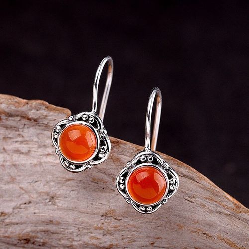 Boucles D'oreilles En Argent Sterling S925 Pour Femmes, Bijoux En Pierre De Lune, En Argent Pur Argentum,  La Mode, Sud Rutile Thai, 100%