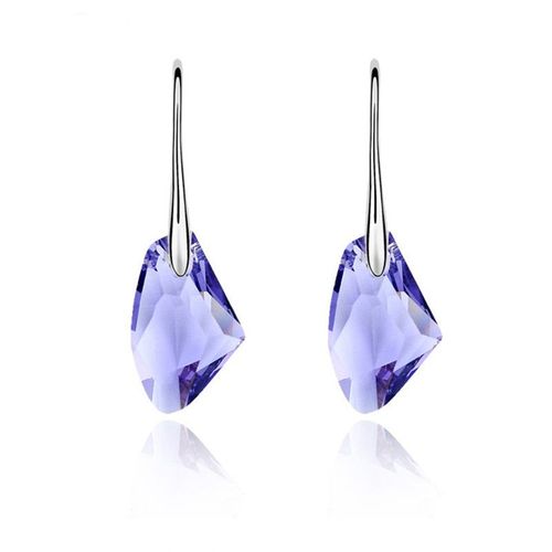 Boucles D'oreilles En Cristal Argent Multicolore Pour Femmes, Pendentif En Forme De Goutte D'eau,  La Mode, Bijoux Cadeau