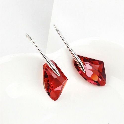 Boucles D'oreilles En Cristal Argent Multicolore Pour Femmes, Pendentif En Forme De Goutte D'eau,  La Mode, Bijoux Cadeau