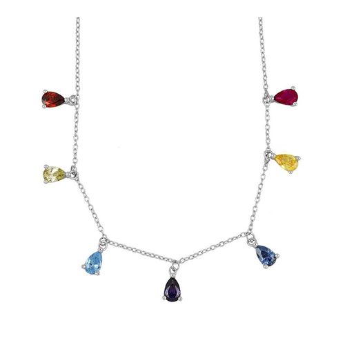 Boucles D'oreilles En Cristal Color Pour Femme, Argent Regard 925, Collier Goutte D'eau, Ensemble De Boucles D'oreilles Chane, Bijoux De Mariage, Temprament