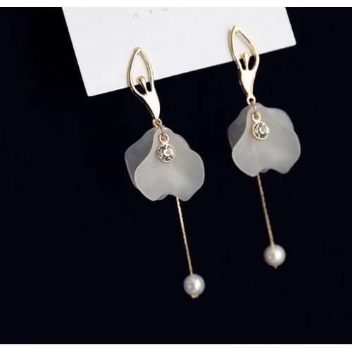 Boucles D'oreilles En Cristal De Fleur De Temprament De Mode Corenne, Bijoux De Charme D'imitation De Danse De Ballet Pour Filles