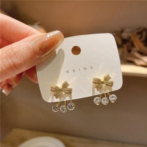 Boucles D'oreilles En Cristal Pour Femmes, Version Corenne, Mode, Nouveau Temprament, Automne Et Hiver, NUd En Cristal, Filet Rouge Clair, Boucles D'oreilles De Luxe, Gothique