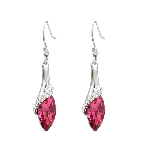 Boucles D'oreilles En Cristal Rouge Et Noir Pour Femmes Et Filles, Mode Corenne, Bijoux De Luxe Brillants Pour Fte De Mariage, Accessoires Cadeaux