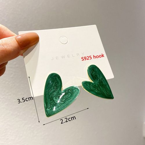 Boucles D'oreilles En Cristal Vert Pour Femmes, Boucles D'oreilles Pendantes lgantes, Dclaration Gomtrique, Mode Corenne, Aretes De Mujer Modernos, Nouveau
