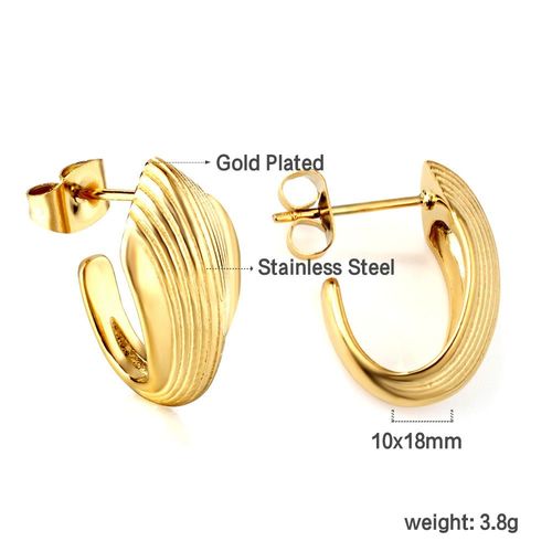 Boucles D'oreilles En mail Plaqu Or 18 Carats Pour Hommes Et Femmes, Goujon D'quation, Bijoux Ronds Modernes, Piercing Gothique De Luxe, Coquillage Blanc, Vente En Gros