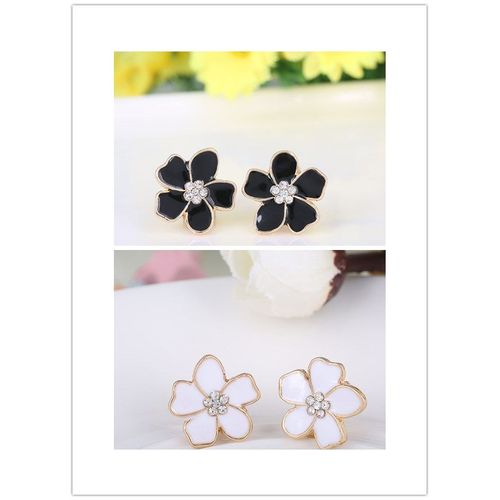 Boucles D'oreilles En mail Style Coren En Forme De Fleur Sans Piercing Pour Filles,Bijoux Mignons Sans Trou