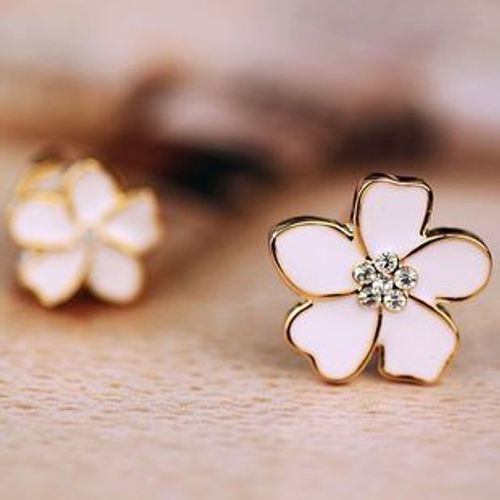 Boucles D'oreilles En mail Style Coren En Forme De Fleur Sans Piercing Pour Filles,Bijoux Mignons Sans Trou