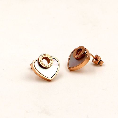 Boucles D'oreilles En Forme De Cercle Romain Pour Femmes, Bijoux  La Mode, Colores, En Forme De CUr De Pche, En Or Rose, En Titane, Cadeau, Vente En Gros