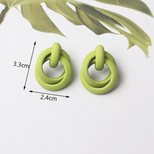 Boucles D'oreilles En Forme De CUr Pour Femmes Et Filles, Bijoux D'oreille Charmants, Mode Corenne, Document Vert