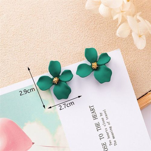 Boucles D'oreilles En Forme De CUr Pour Femmes Et Filles, Bijoux D'oreille Charmants, Mode Corenne, Document Vert