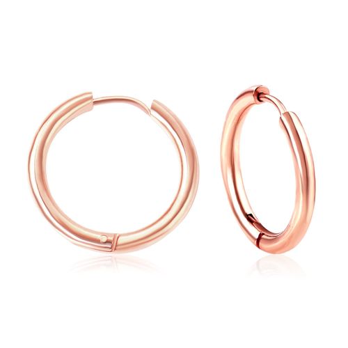Boucles D'oreilles En Forme De CUr Pour Femmes Et Filles, Bijoux En Or Rose, Minuscule toile, Gomtrique, Simple, Rond, Lisse, Mental, Dlicat, Y2k