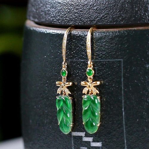 Boucles D'oreilles En Forme De Feuille De Jaspe Naturel Pour Femmes, Nouveau Design Original, Rtro Chinois, lgant, Lger, Charme De Luxe, Bijoux En Argent