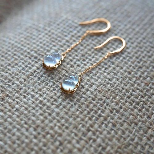 Boucles D'oreilles En Forme De Fleur De Calcdoine Pour Femmes, Bijoux De Luxe, Style Chinois Rtro Lger, Breloque De Marque, En Argent