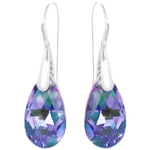 Boucles D'oreilles En Forme De Goutte D'eau Pour Femmes, Bijoux En Cristal Argent, Aurore Borealis Bleue, Crochet Goutte D'eau, Cadeau De Fte, Nouvelle Mode